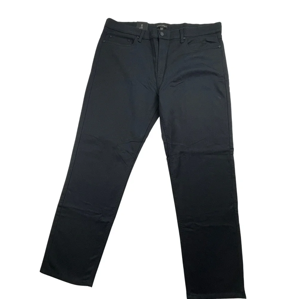 NWT Banana Republic Mens 40x32 5 Pocket Flat Front Slim Fit Stretch Pant‎ Black